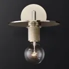 Бра Rh Utilitaire Knurled Disk Shade Sconce Silver 123283-22 ImperiumLoft
