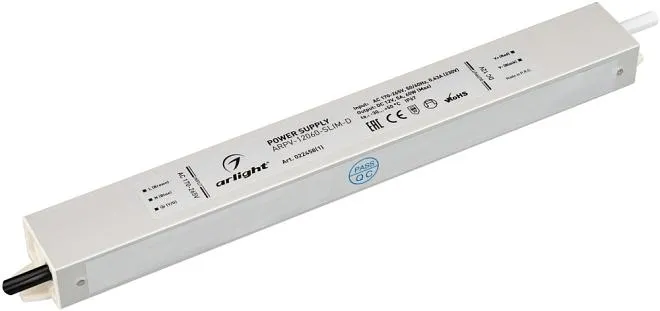 Блок питания для светодиодной ленты Arlight 022458(1) ARPV-SLIM Блок питания для светодиодной ленты Arlight 022458(1) ARPV-SLIM
