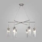 Подвесной светильник со стеклянными плафонами Eurosvet 60163/6 никель a065758 Gilian