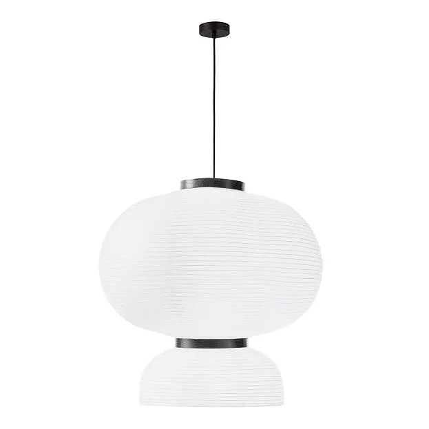 Светильник подвесной черный/белый D450*H480mm E27 2*60W Evoluce SLE6021-513-02 LYKKE