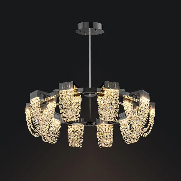 Люстра на штанге ALVARIN D95 Black ImperiumLoft 231860-23 alvarin01