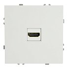 Розетка HDMI 2.0 Type A (механизм),  Stekker 50163, серия Эмили, RST00-5118-01, белый фарфор, soft touch
