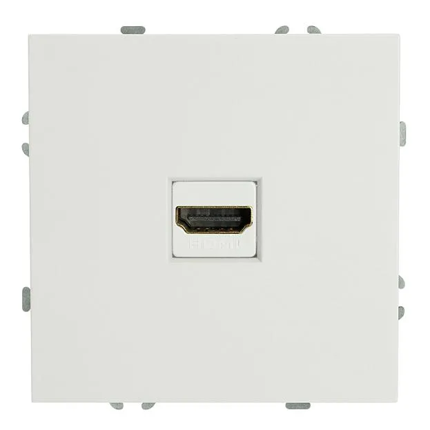 Розетка HDMI 2.0 Type A (механизм), Stekker 50163, серия Эмили, RST00-5118-01, белый фарфор, soft touch Розетка HDMI 2.0 Type A (механизм), Stekker 50163, серия Эмили, RST00-5118-01, белый фарфор, soft touch