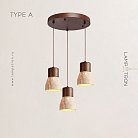 Готовая комбинация светильников MELIUS TRIO Тип A. Темное дерево. Диск Lampatron 7400-20441