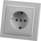 Розетка 1-местная с/з STEKKER 39050 PST16-9010-01