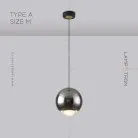 Подвесной светильник BENDIX B Тип A. Размер M. Цвет Черный Lampatron 6782-18586