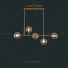 Реечный, рядный светильник SIMMA 5 плафонов. Прозрачные Lampatron 5521-14296