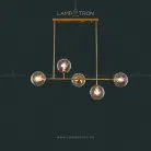 Реечный, рядный светильник SIMMA 5 плафонов. Прозрачные Lampatron 5521-14296