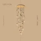 Готовая комбинация светильников KARI 24 лампы. Цвет Латунь Lampatron 5946-15805