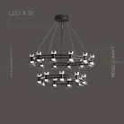 Кольцевые люстры и светильники BLASIUS Цвет Черный. 21 лампа Lampatron 6941-19046