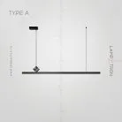 Реечный, рядный светильник NORMA Тип A. Размер S. Трехцветный свет Lampatron norma-a-s-tricolor 5994-15930