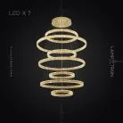 Кольцевые люстры и светильники BERTOLDA B COMBO Семь колец. 50 + 90 + 60 + 100 + 70 + 110 + 90 см Lampatron 6533-17796