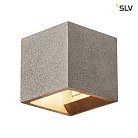 Светильник настенный QT14 G9 25W, черный песчанник SLV 1000911 SOLID CUBE