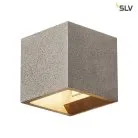 Светильник настенный QT14 G9 25W, черный песчанник SLV 1000911 SOLID CUBE