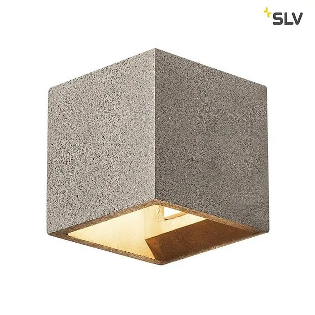 Светильник настенный QT14 G9 25W, черный песчанник SLV 1000911 SOLID CUBE Светильник настенный QT14 G9 25W, черный песчанник SLV 1000911 SOLID CUBE