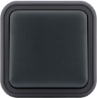 Переключатель 1-клавишный накладной, цвет антрацит, IP55, Donel DIP10628 W55