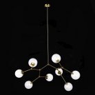Потолочная люстра на штанге Золотистый/Прозрачный E14 8*40W ST Luce SL1506.203.08 Chieti