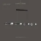 Реечный, рядный светильник BOOSTER LONG 8 ламп. Цвет Черный Lampatron 6944-19057