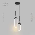 Готовая комбинация светильников FINNUR DUO Тип A. Размер M. Цвет Черный. Теплый свет Lampatron 7771-21901