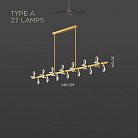 Реечный, рядный светильник GLORIOLE SPIN LINE Тип A. 27 LED. Lampatron gloriole-spin-line-a-27 9127-25985