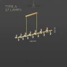 Реечный, рядный светильник GLORIOLE SPIN LINE Тип A. 27 LED. Lampatron gloriole-spin-line-a-27 9127-25985