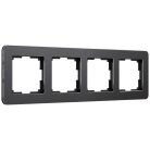 Рамка на 4 поста Werkel W0042608 Platinum черный алюминий a059219