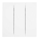 Выключатель 3-клавишный (механизм), 250В, 10А, RSW10-3108-01, белая магнолия Stekker 50430 Мия