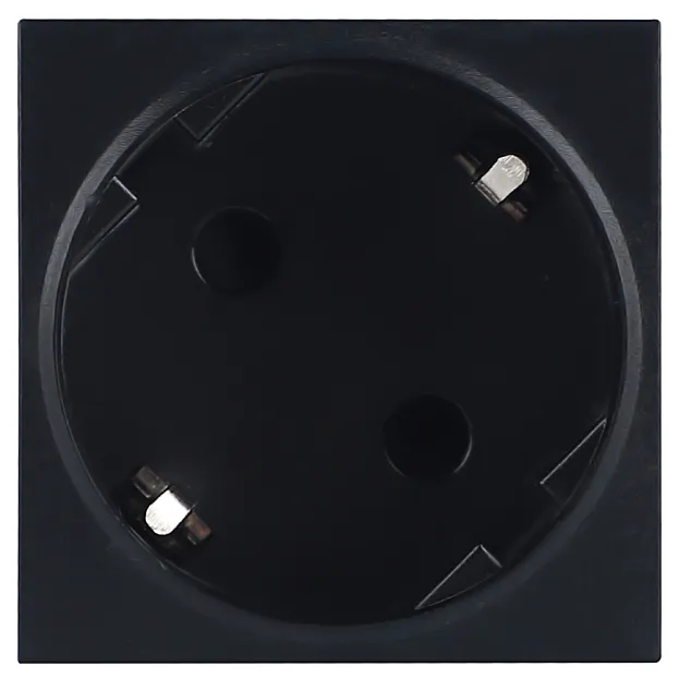 Розетка 2К+З нем.ст., 45 гр., с з/ш, черн. Donel DF6DANS 45х45 Розетка 2К+З нем.ст., 45 гр., с з/ш, черн. Donel DF6DANS 45х45