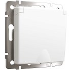 Розетка с заземлением и шторками c крышкой Werkel W1171261 IP44 (белый матовый) a059267