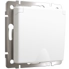 Розетка с заземлением и шторками c крышкой Werkel W1171261 IP44 (белый матовый) a059267