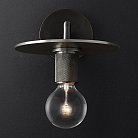 Бра Rh Utilitaire Knurled Disk Shade Sconce Black 123281-22 ImperiumLoft