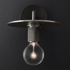 Бра Rh Utilitaire Knurled Disk Shade Sconce Black 123281-22 ImperiumLoft