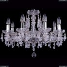 Хрустальная подвесная люстра Bohemia Ivele Crystal 1410/8/195/Ni/V0300