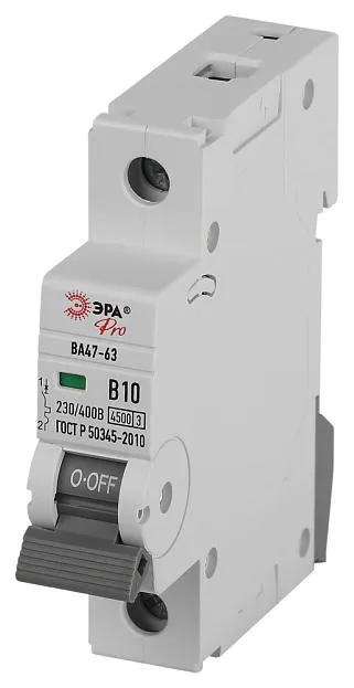 Автоматический выключатель ЭРА VA63-1P10B4.5