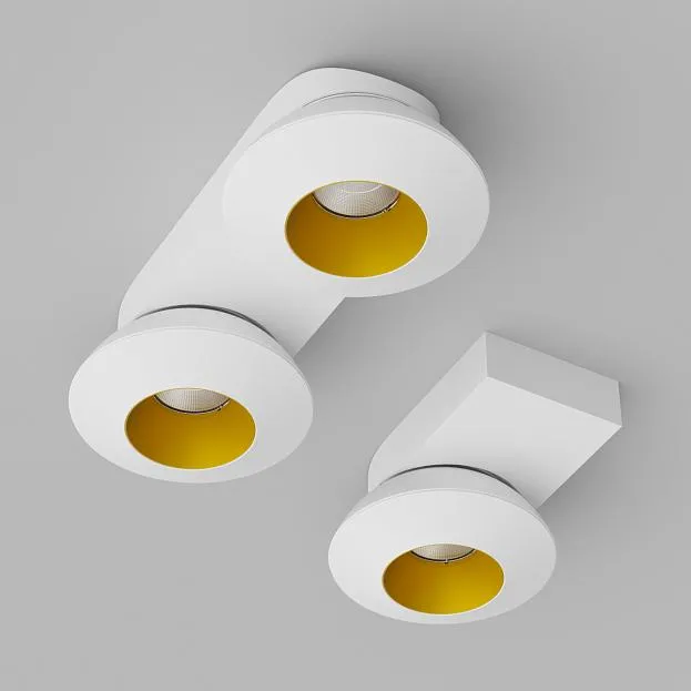 Накладной поворотный светодиодный светильник Ledron KRIS SLIM TRIAC White-Gold