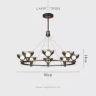 Кольцевые люстры и светильники WOLFGANG 8 плафонов Lampatron 8641-24130