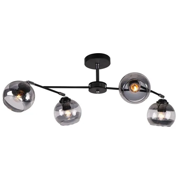 Потолочная люстра Imex MD.9460-4-S BK+CH Потолочная люстра Imex MD.9460-4-S BK+CH