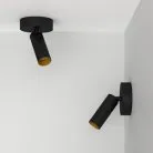 Накладной поворотный светодиодный светильник Ledron SAGITONY R1 S40 Dim Black-Gold