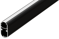 Штанга из алюминиевого анод. профиля, 14,5х29,2х2000мм. В комплекте матовый экран, 4 торцевые заглушки, 2 крепежа, черный Donel DN18S1529B2Set DN18