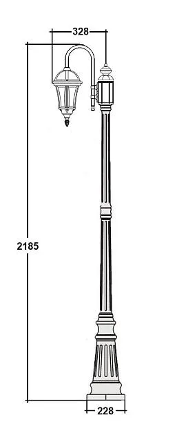Наземный фонарь Oasis Light 95209S 10 down Bl ROMA S