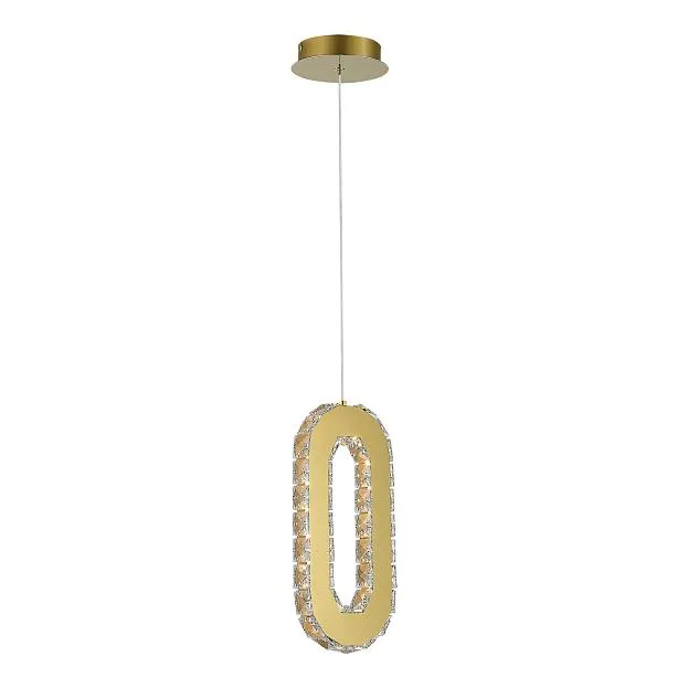 Светильник подвесной ST-Luce Золотистый/Золотистый, Прозрачный LED 1*9W 3000K SL6506.203.01 ALLUNGO Светильник подвесной ST-Luce Золотистый/Золотистый, Прозрачный LED 1*9W 3000K SL6506.203.01 ALLUNGO