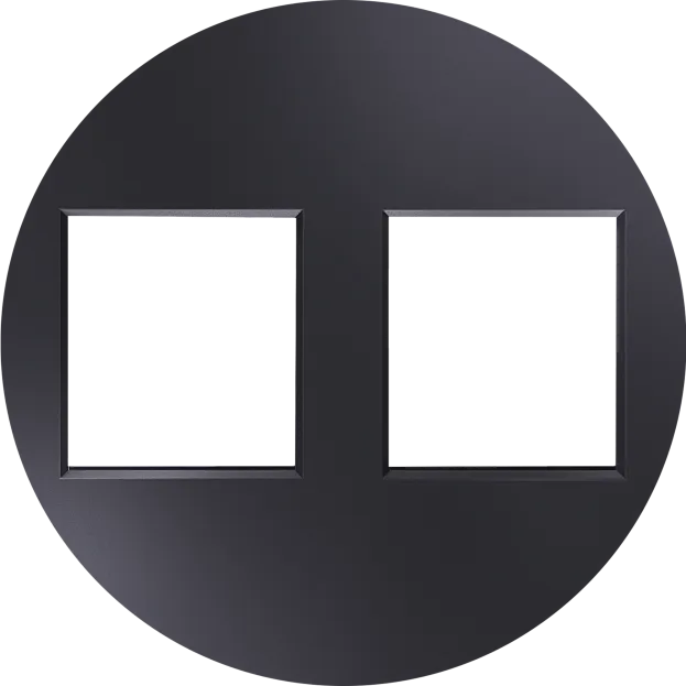 Накладка 2-я для розеток RJ45,TV,SAT, сталь, Donel DO86937 D16