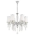 Хрустальная подвесная люстра Lumina Deco LDP 1726-6 CHR ALESSIA