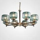 Люстра POT 8 плафонов. Цвет синий. Lampatron 1137-1072