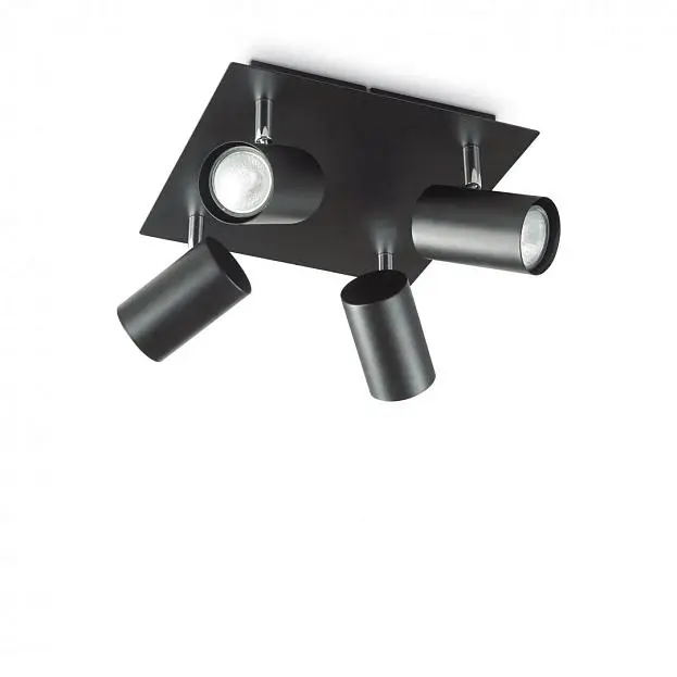 Потолочный светильник Ideal Lux 156781 SPOT PL4 NERO Потолочный светильник Ideal Lux 156781 SPOT PL4 NERO