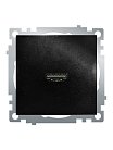Розетка HDMI 2.1, Type A (механизм),  Stekker 50062 GLS00-7118-05, серия Катрин, черный