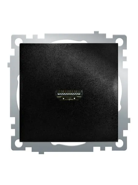 Розетка HDMI 2.1, Type A (механизм), Stekker 50062 GLS00-7118-05, серия Катрин, черный Розетка HDMI 2.1, Type A (механизм), Stekker 50062 GLS00-7118-05, серия Катрин, черный
