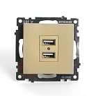 Розетка 2-местная USB (механизм), STEKKER 49229 GLS10-7115-08