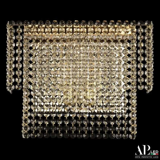 Бра светодиодные хрустальные APL LED SH500.B3.35-27.A.Gd.E14 Sicilia Бра светодиодные хрустальные APL LED SH500.B3.35-27.A.Gd.E14 Sicilia