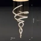 Люстра BERTOLDA SPIRAL Размер XL. Цвет Золото Lampatron 8369-22901